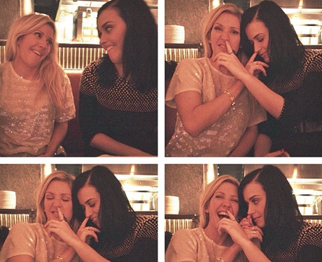 Katy Perry and Ellie Goulding at dinner in London