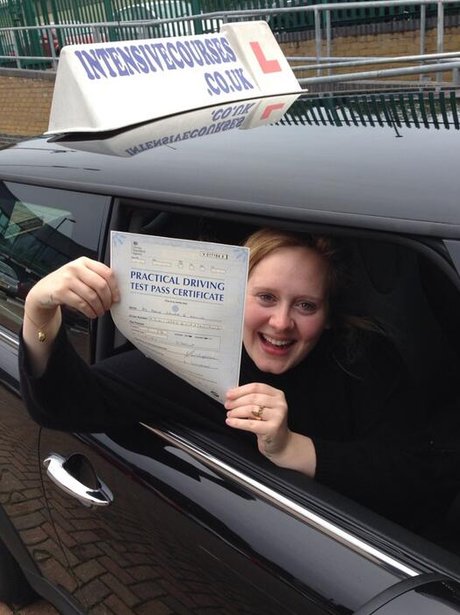 Adele passes driving test