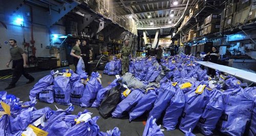 HMS Illustrious Christmas parcels