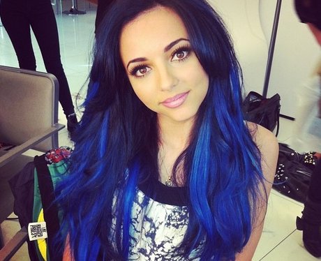 Jade Thirlwall shows off her blue hair
