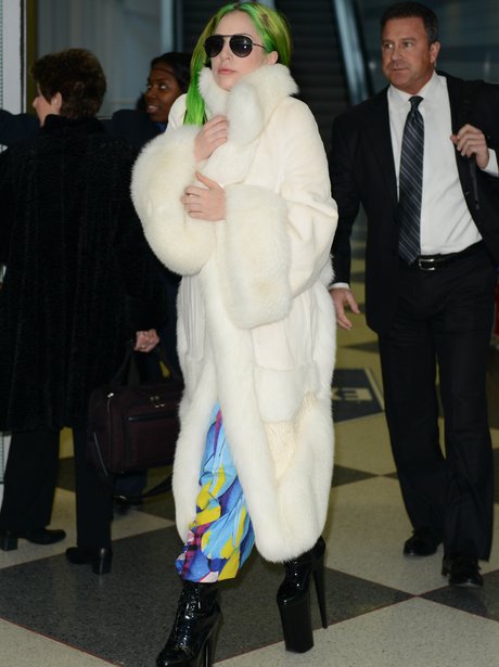 Lady Gaga wearing platform shoes