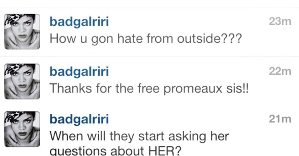 rihanna ciara instagram comments