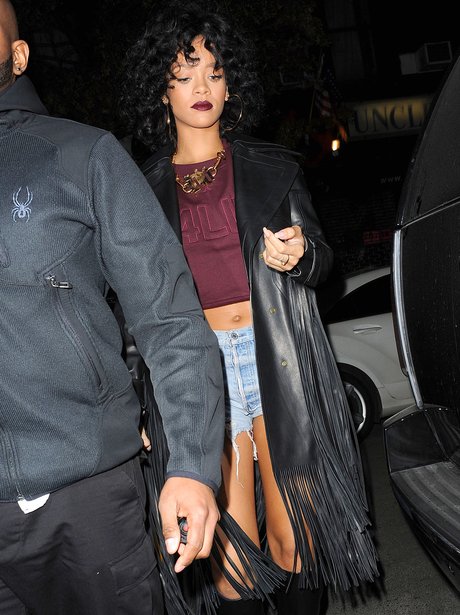 Rihanna with curly hair