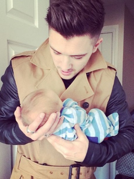 Union J JJ Hamblett with baby