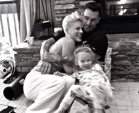 Pink's family on new years eve on instagram