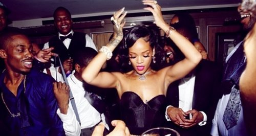 Rihanna celebrates new years eve