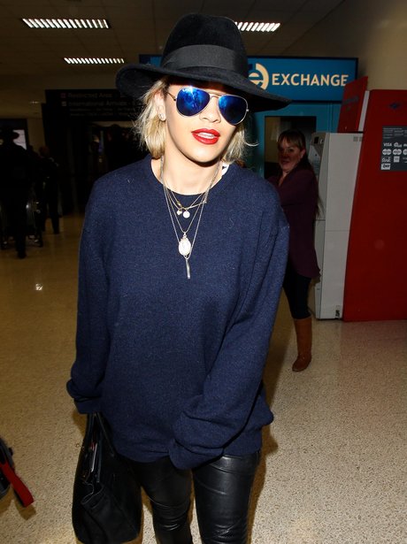 Rita Ora arrives at the airport
