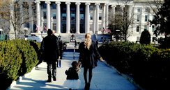 Beyonce and Blue Ivy Outside White House