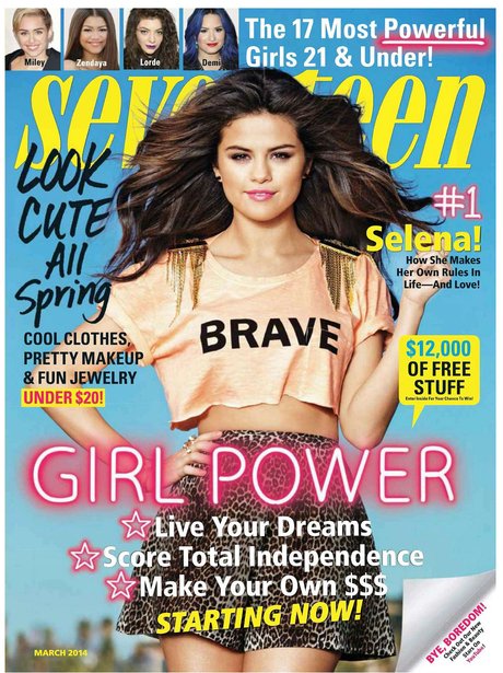 Selena Gomez Seventeen Magazine 2014