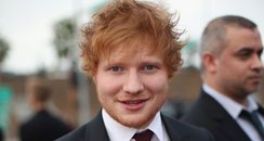 Ed Sheeran arrives at the Grammy Awards