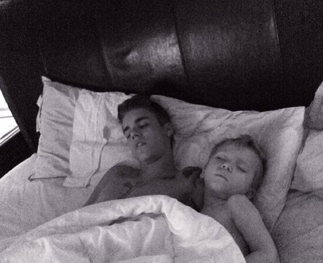 Justin Bieber and Brother Sleeping