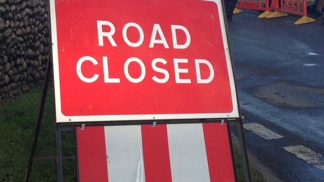 Road Closed Sign Generic