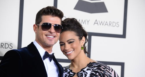 Robin Thicke and Paula Patton at the Grammy Awards