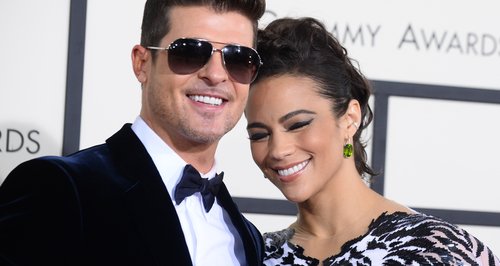 Robin Thicke and Paula Patton at the Grammy Awards