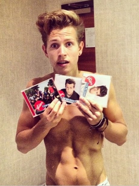 James from the vamps topless
