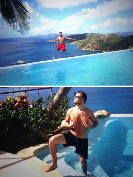 Liam Payne on holiday