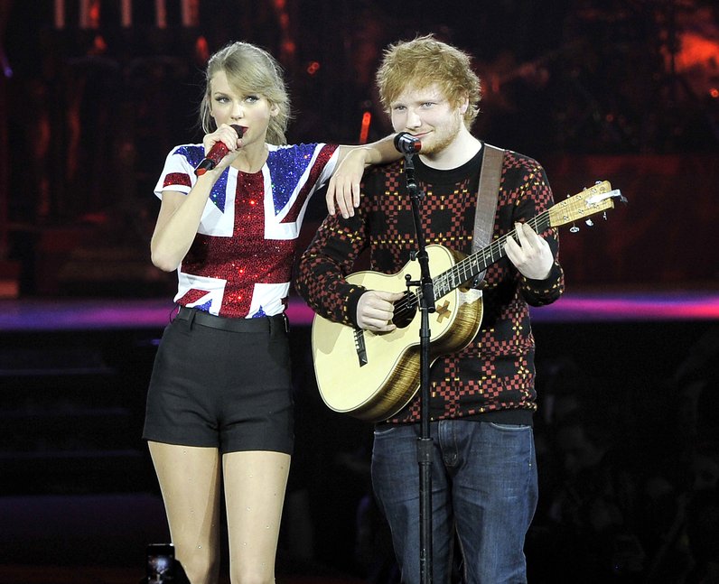 Taylor Swift and Ed Sheeran on tour live
