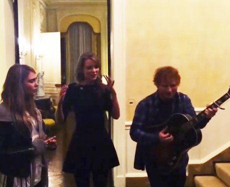 Taylor Swift, Ed Sheeran and Cara Delevingne