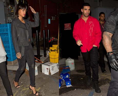 Rihanna and Drake leaving the same club