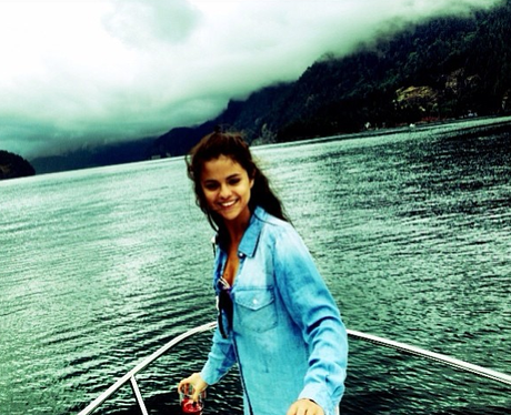 Selena Gomez in a lake