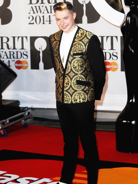John Newman BRIT Awards 2014 Red Carpet