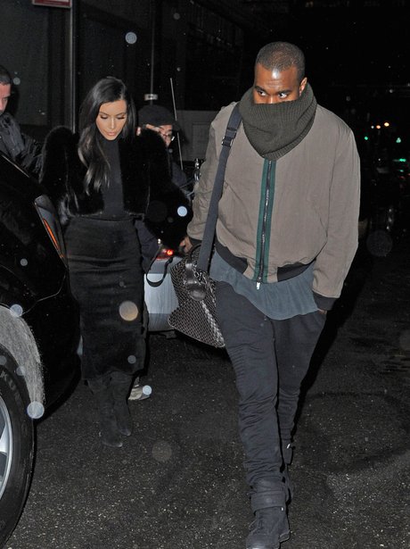 Kanye West and Kim Kardashian in New York