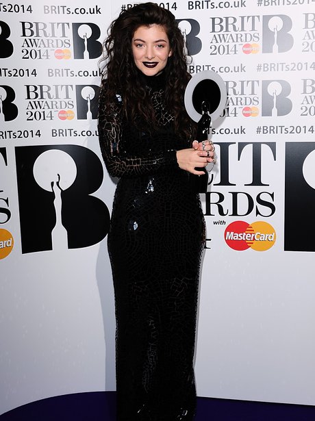 Lorde BRIT Awards 2014 Backstage