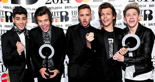 One Direction BRIT Awards 2014 Backstage