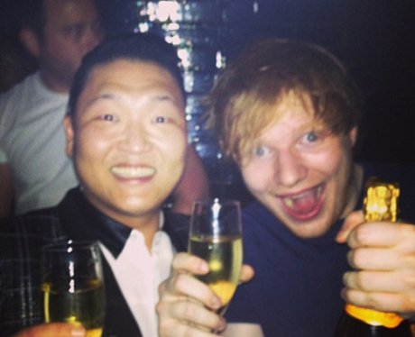 Ed Sheeran and PSY Twitter