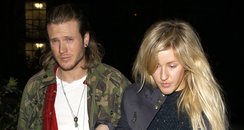 Ellie Goulding and Dougie Pointer leaving her hous