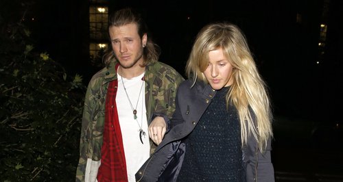 Ellie Goulding and Dougie Pointer leaving her hous