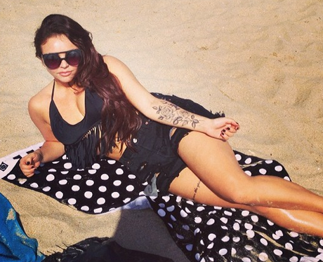 Jesy Nelson on the beach