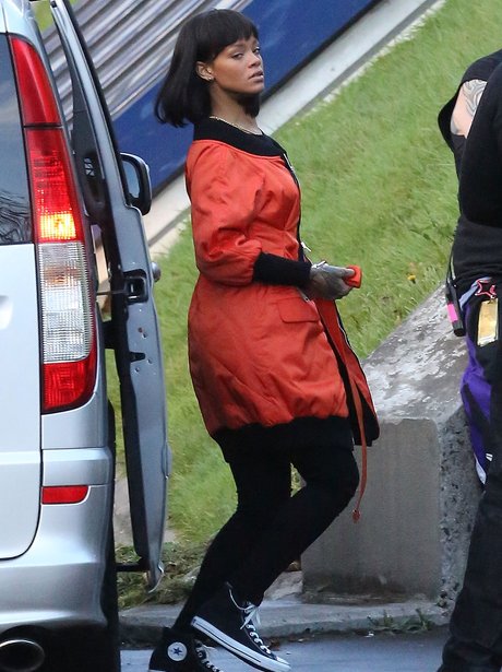 Rihanna arrives in Paris