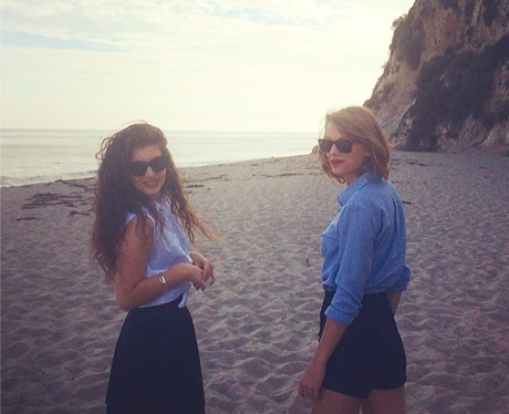 Taylor Swift and Lorde on the beach