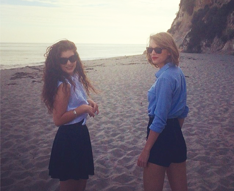 Taylor Swift and Lorde on the beach