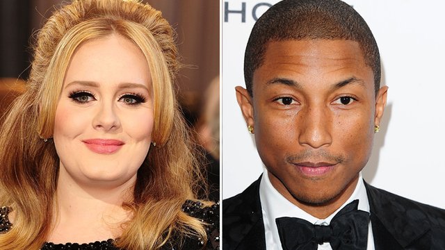 Adele and Pharrell 