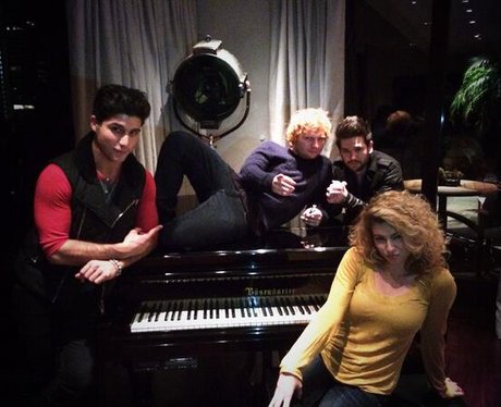 Ed Sheeran on a piano