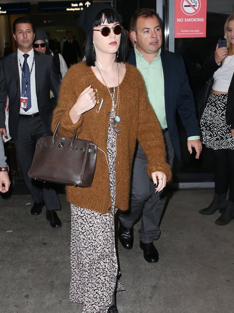 Katy Perry arrives at the airport