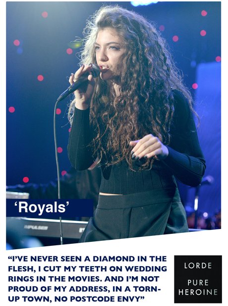 Lorde's 'Royals' song lyrics