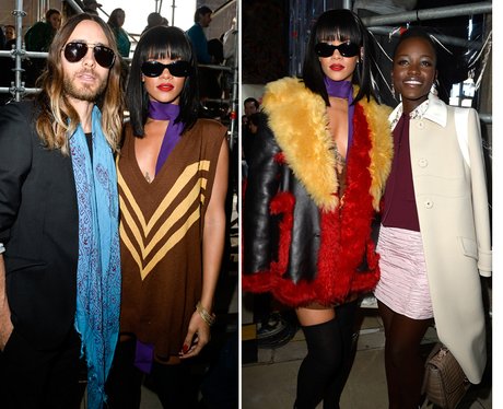 Rihanna With Lupita and Jared Leto Paris Fashion W