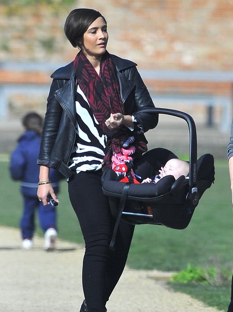 Frankie Sandford and baby Parker