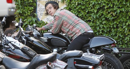 Harry Styles broken down motorbike