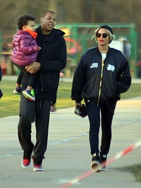 Jay Z, Blue Ivy and Beyonce in Dublin