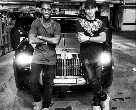 Tinie Tempah and Lewis Hamilton