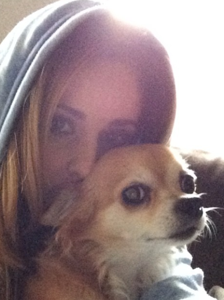 Cheryl Cole and dog