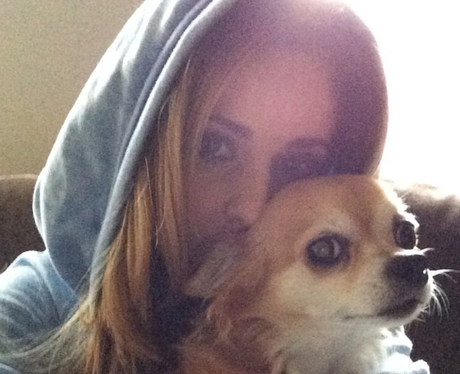Cheryl Cole and dog