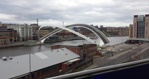 Millennium Bridge stuck open in Newcastle