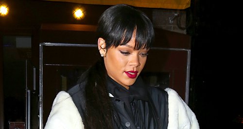 Rihanna with a long ponytail