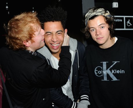 Ed Sheeran, Jordan Stephens and Harry Styles 