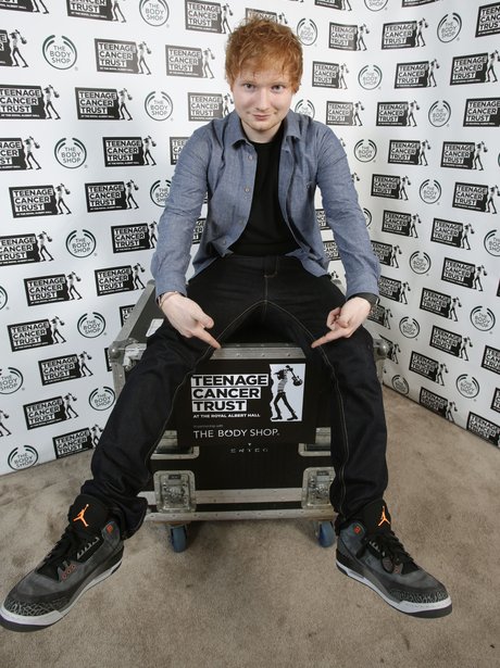 Ed Sheeran backstage at the Teenage cancer Trust